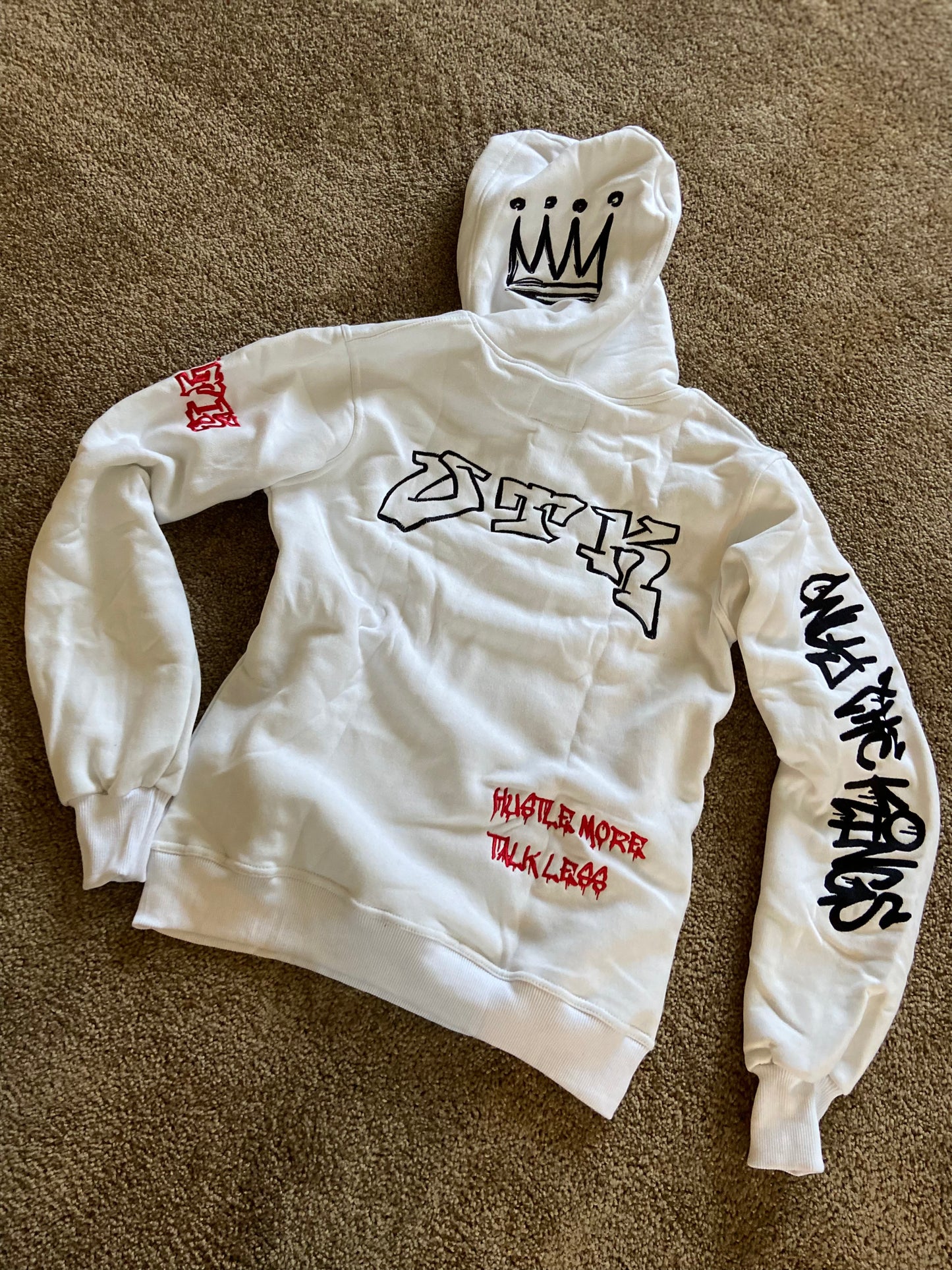 White OTK GRAFFITI HOODIE