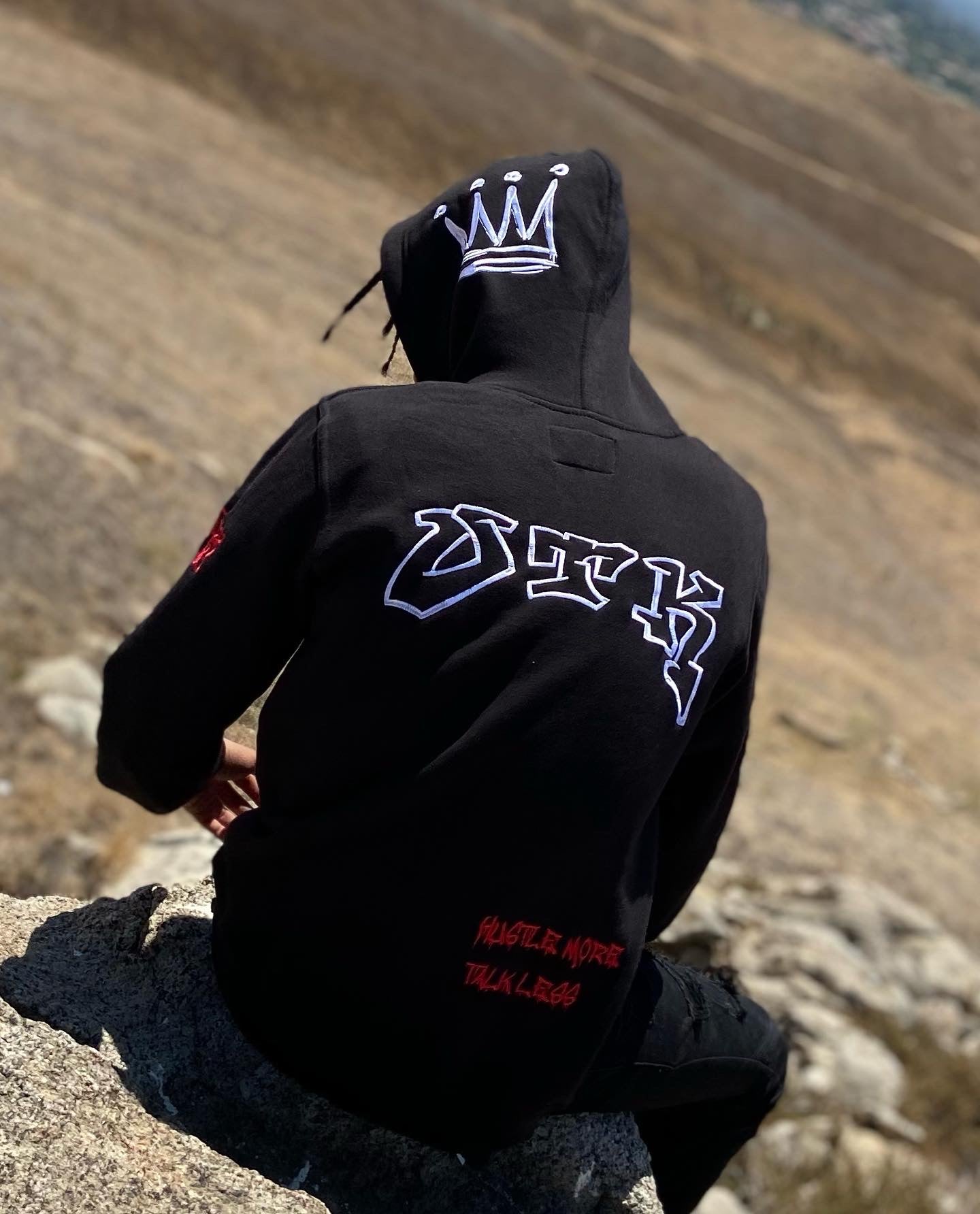 Black GRAFFITI HOODIE